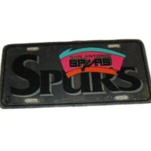 San Antonio Spurs Vintage License Plate Silver Chrome Color New Nba